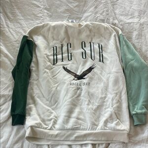 Big Sur Women's Sweatshirt - White and Green